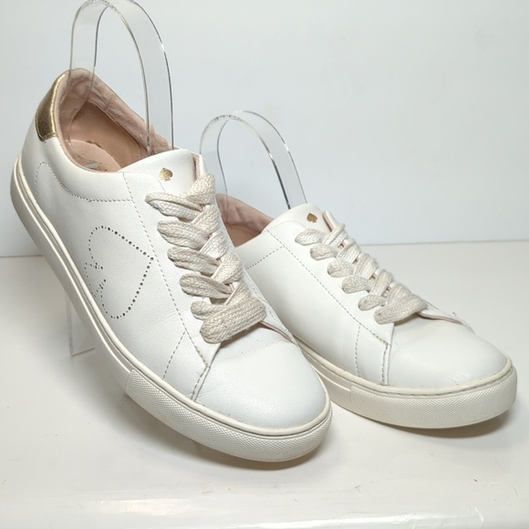 Kate Spade New York Angelise white leather sneakers womans size 8 EU 38.5 - Picture 2 of 16